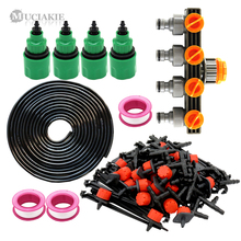 MUCIAKIE 60M 50M 25M Garden Micro Drip Irrigation Kits with Shut Off 4 Ways Tap Connector 4/7 Hose Drippers Tee Fixed Base 2024 - buy cheap