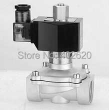 Free Shipping G3/4" Stainless steel Solenoid Valve VITON Normally Open for Acid Water Air Oil DC12V DC24V AC110V or AC220V VOLT 2024 - buy cheap