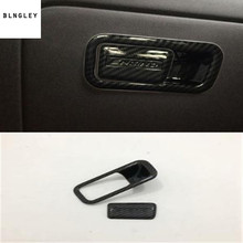 2pcs/lot ABS carbon fiber grain Passenger side glove box switch decoration cover for 2017-2018 Hyundai KONA 2024 - buy cheap