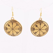 Women Men Earrings Seven Different Sigils With Special Runes Religious Amulet Talisman Material Zinc Alloy Dropshipping 2024 - buy cheap