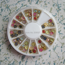 1 шт. OD-131 3D Смола 4 мм красочное жемчужное украшение в колесе, блестящее украшение для ногтей, красивое Внешнее украшение 2024 - купить недорого