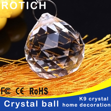 Стеклянные кристаллы 20 шт./лот 20 мм для люстр, граненые подвесные шарики, хрустальные капли для люстры, детали для украшения дома 2024 - купить недорого