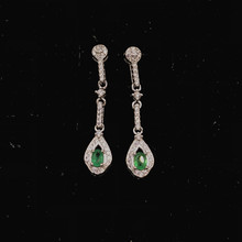Emerald stud earring Free shipping Origin natural emerald 925 sterling silver earrings gemstone 2024 - buy cheap