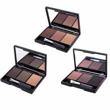 3 Colors Eyebrow Powder Palette Long Lasting Easy To Color Waterproof Makeup Eye Brow Powder With Brush Mirror Box Cosmetic 2024 - buy cheap