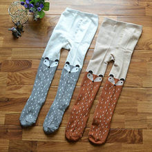 New Lovely Kids Pantyhose Girls Toddlers Fox Pattern Cotton Socks Age 1-5 Years 2024 - buy cheap