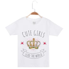Children Clothing Child Tee Shirt Girls Half Sleeve Fashion Cotton Girl Brand Tshirt Creative Printing White T Shirts Kids Tees 2024 - buy cheap