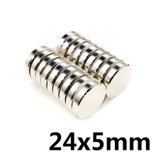 5pcs 24x 5 mm N35 Powerful Super Strong Magnet Round Rare Earth Permanent Neo Neodymium Magnet 2024 - buy cheap