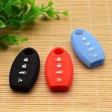 silicone car key cover case for Nissan qashqai 2015juke x-trail note tiida almera Altima Serena fob accessories Key shell 2024 - buy cheap