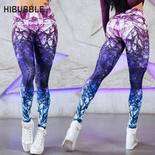 HIBUBBLE Yoga Pants Women Sexy High Waist Sport Leggings Printed Sport Fitness Workout Running Pants Sport Tights Trousers 2024 - buy cheap