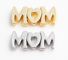 Free Shipping, 20pcs Alloy MOM Letters Floating Charms Fit For Round Lockets, Gifts 2024 - buy cheap