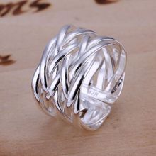Кольцо с серебряным покрытием Серебряное модное Ювелирное кольцо заводские цены плетеное кольцо-открытое/SCTKXKMT HSRONZTPR022 2024 - купить недорого