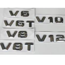 Letras cromadas 3D para Mercedes Benz AMG, insignia de desplazamiento para guardabarros, emblema V6, V8, V10, V12, V6T, V8T, V10T, V12T 2024 - compra barato