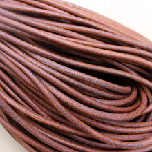 1 Meter Handmade Round Genuine Leather Cords Accessories 6mm Vintage Brown/Black/Khaki Color Leather Thread Rope DIY Jewelry 2024 - buy cheap