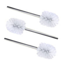 3pcs Stainless Steel WC Bathroom Cleaning Toilet Brush Head Holder Chrome 2024 - buy cheap