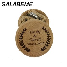 Caixa de madeira com nomes personalizados, lembrança de anel de casamento em madeira rústica, porta-anel personalizado, decoração para casamento 2024 - compre barato