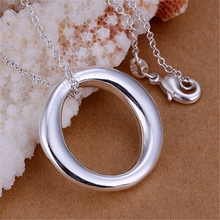 new  silver color  pendant necklace  fashion classic simple high quality hot selling women necklace free shipping 2024 - buy cheap