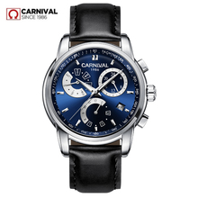 Carnival luxury brand automatic mechanical watch men genuine leather waterpoof switzerland men watches clocks reloj hombre saati 2024 - buy cheap