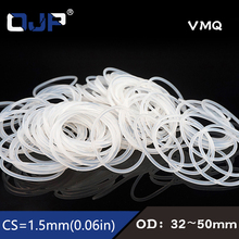 5PCS/lot White Silicon Ring Silicone/VMQ O ring 1.5mm Thickness OD32/33/34/35/38/40/44/45/50mm Rubber O-Ring Seal Gasket Ring 2024 - buy cheap