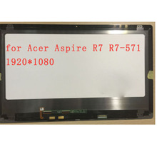 15.6''Digitizer Glass Touch Screen + lcd display assembly for Acer Aspire R7 R7-571 with tracking code free shipping 2024 - buy cheap