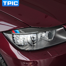TPIC-faros delanteros de fibra de carbono para coche, cejas, párpados, para BMW E90, Serie 3, 2005-2012, accesorios 2024 - compra barato