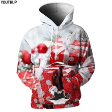Youthup 2019 criativo 3d hoodies homens natal com capuz hoodies presentes impressão casual engraçado camisolas unisex 3d pulôver streetwear 2024 - compre barato