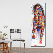 AAVV настенная живопись на холсте для бега лошади, Настенная картина, постер с принтами животных, домашний декор, без рамки 2024 - купить недорого