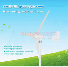 Energia eólica pequena 24v 500w, uso doméstico, 12v/24v/48v, 5 lâminas, moinho de vento, gerador ac trifásico, baixa velocidade de início 2024 - compre barato