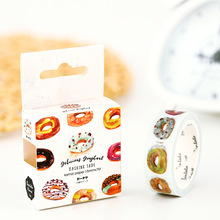 Yummy Doughnut-Cinta adhesiva decorativa Washi, pegatina para álbum de recortes artesanal, artículos de papelería con etiquetas, suministro para escuela y oficina 2024 - compra barato