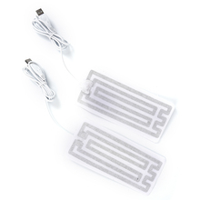 Almohadillas de fibra de carbono calentadas por USB, 1 par, 5V, calentador eléctrico, para invierno, para brazos, manos, cintura, 8cm x 18cm 2024 - compra barato