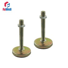 2pcs M12/M14/M16mm Thread Articulated Leveling Foot 62mm Base Adjustable Foot Cup for Furniture/Pipe Rack 2024 - buy cheap