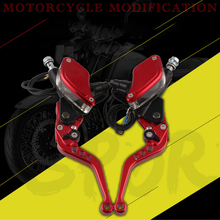 Motorcycle 7/8" 22mm Dual Hydraulic Brake Clutch Master Cylinder Reservoir Lever Set For honda dio pcx hornet 600 2024 - buy cheap