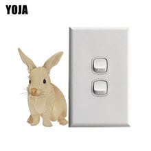 YOJA Easter Gray Rabbit Decor Wall Switch Sticker Personalized Bedroom Living Room Decals 8SS0981 2024 - buy cheap