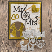 Mr and Mrs Letter Metal Cutting Dies Words for Scrapbooking Album Wedding Card Making Paper Embossing Die Cuts 2024 - buy cheap