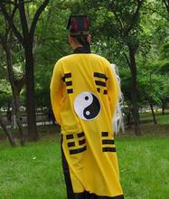 unisex 3colors red/black/yellow tai chi suits Taoism uniforms taoist costumerobe gownclothes withhat 2024 - buy cheap