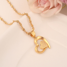 Bangrui Gold filled United in Love Heart Pendant Necklaces For Women girls Lady Original Jewelry Lover Gift 2024 - buy cheap