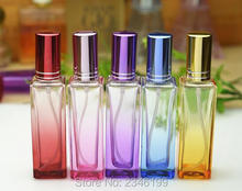 Botella de Perfume de vidrio de 20ML, frasco vacío de vidrio para Perfume cosmético para embalaje, frasco de Perfume de cristal colorido, 30 unids/lote 2024 - compra barato