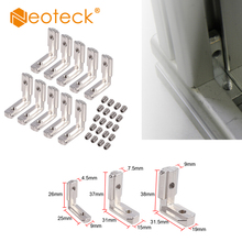 Neoteck-soportes en forma de L de acero al carbono, perfil de aluminio con ranura 3030/4040 T, Conector de esquina Interior de 90 grados, 10 Uds. 2024 - compra barato