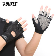 Перчатки AOLIKES мужские спортивные, профессиональные митенки для спортзала, защита рук, дышащие, для фитнеса, тяжелой атлетики 2024 - купить недорого