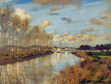 Oil Painting Reproduction on Linen canvas,argenteuil-seen by claude monet,100% handmade, free fast shipping,museum quality 2024 - buy cheap