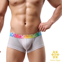 Novo modelo de cueca boxer de algodão para homens, roupa interior respirável e de malha, frete grátis por atacado 2024 - compre barato