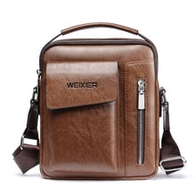 Luxury Brand Leather Messenger Bag Men Crossbody Bags For IPAD PU Leather Man Business Work Shoulder Bag Male Top-handle Handbag 2024 - buy cheap
