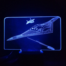 Fighting Aircraft 3D Lamp Remote Touch Switch 3D Illusion LED Night Light 7 Color Lights Air Plane Table Lampara Lamp 2024 - buy cheap