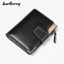 Baellerry Short men Wallets Genuine Leather+PU male hasp Purse Card Holder Wallet Men soft Zipper Wallet With Coin bag Clutch 2024 - buy cheap