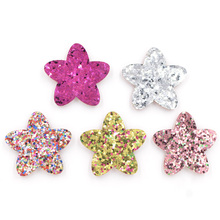 20Pcs 32mm Glitter Fabric Felt Patches Star Padded Appliques for DIY Children Headwear Accessories & DIY Crafts Decoration K57 2024 - buy cheap