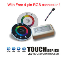 Сенсорный контроллер RGB, DC 12 В, 24 В, 18 А, беспроводной светодиодный контроллер, RF, сенсорная панель, светодиодный диммер, RGB пульт дистанционного управления для 5050, 3528, RGB 2024 - купить недорого