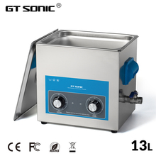 Gtsonic embutido limpador ultrassônico 13l 300w com cesta de aquecimento mecânico controlador banheiro ultrassônico 2024 - compre barato