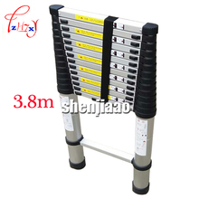 Portable Telescopic Ladder With Board 3.8 m Thickening Aluminum Alloy Multipurpose Folding Stairs One Ladder Word 2024 - buy cheap