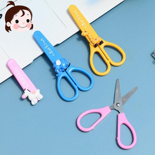 1 PC Children Cartoon Head Safety Scissors with Plastic DIY Manual Paper-cut Kindergarten Art Designer Stationery color random 2024 - buy cheap