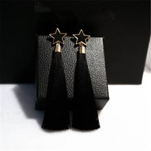 Statement Star Tassel Long Earrings For Women Bijoux Brand Design Black Red and Blue Colors Fashion Jewelry Accessories Gift 2024 - buy cheap