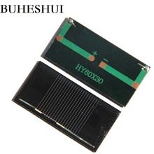 Buheshui 0.15 w 0.5 v 300ma mini painel solar módulo de célula solar diy brinquedo educação kits 30*60mm epóxi 1000 pces atacado 2024 - compre barato